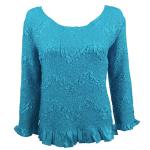Surf Crush Silky Touch - Three Quarter Sleeve - Aqua