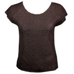 Flower Crush - Cap Sleeve - Brown