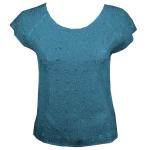 Flower Crush - Cap Sleeve - Teal