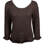 Flower Crush - Three Quarter Sleeve - Brown