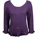 Flower Crush - Three Quarter Sleeve - Grape