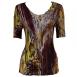Abstract Floral - Eggplant-Gold Abstract Floral - Eggplant-Gold