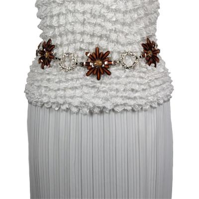 Belts - Flower - Taupe