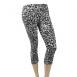 Capri Leggings - Leopard Black-White