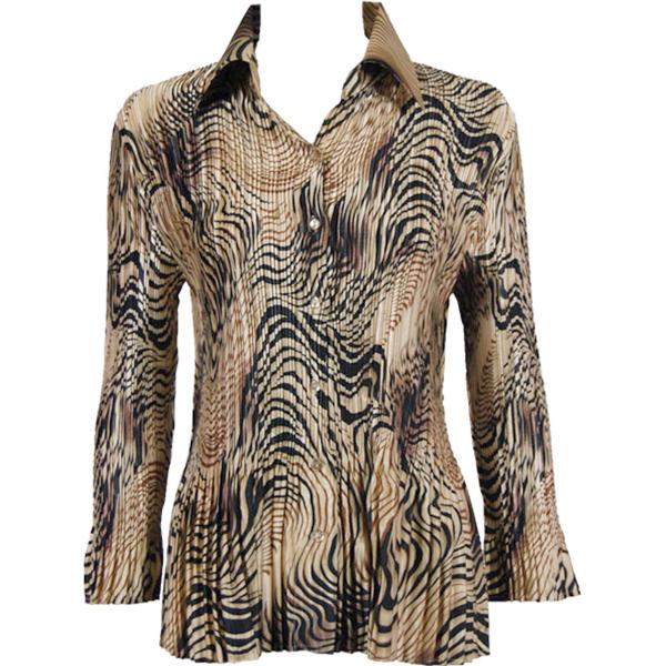 Wholesale 1317 - Satin Mini Pleats Cap Sleeve Dresses Swirl Animal Satin Mini Pleat - Blouse - One Size Fits Most