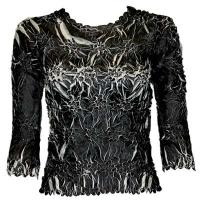 Origami - Queen Three Quarter Sleeve - Black - White