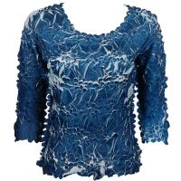 Origami - Queen Three Quarter Sleeve - Dark Blue - White