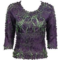 Origami - Queen Three Quarter Sleeve - Grape - Light Green