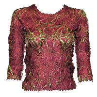 Origami - Queen Three Quarter Sleeve - Merlot - Lime