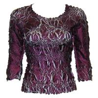 Origami - Queen Three Quarter Sleeve - Wine - Silver
