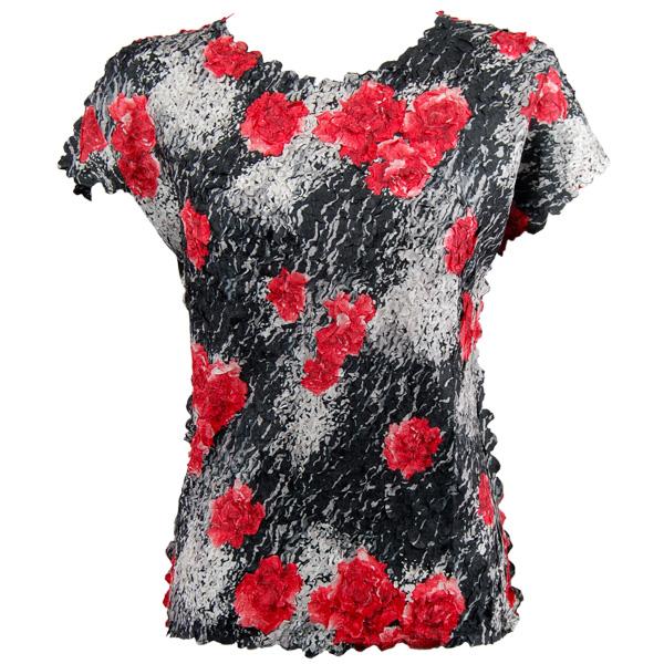 Wholesale 1154 - Petal Shirts - Cap Sleeve Spray of Roses - One Size Fits Most