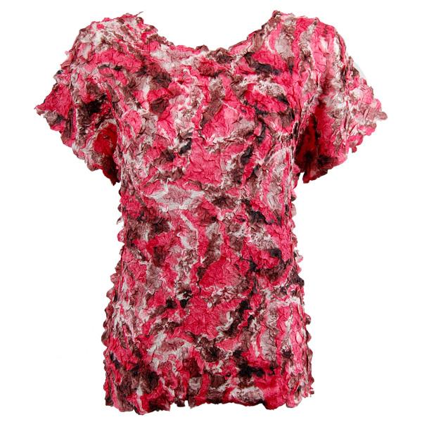 Wholesale 1154 - Petal Shirts - Cap Sleeve Batik Pink Blush - Queen Size Fits (XL-2X)