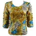 Abstract Zebra Gold-Blue