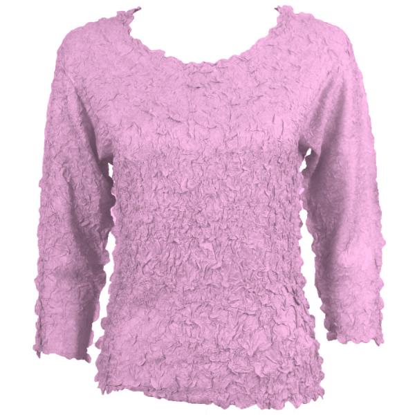 Wholesale 1155 - Petal Shirts - Three Quarter Sleeve Solid Light Orchid - One Size Fits Most