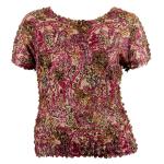 Origami Petal Shirts - Queen Cap Sleeve - Paisley Raspberry