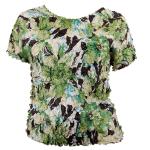 Origami Petal Shirts - Queen Cap Sleeve - Tropical Green
