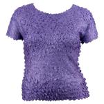 Origami Petal Shirts - Queen Cap Sleeve - Solid Purple