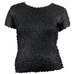 Origami Petal Shirts - Queen Cap Sleeve - Solid Black