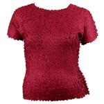 Origami Petal Shirts - Queen Cap Sleeve - Solid Burgundy