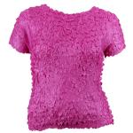 Origami Petal Shirts - Queen Cap Sleeve - Solid Fuchsia