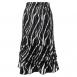 Satin Mini Pleat Tiered Skirt - Ribbon Black-White