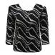 Magic Crush Satin Three Quarter - Ribbon Black-White