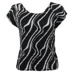 Magic Crush Silky Touch Cap Sleeve - Ribbon Black-White
