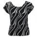 Magic Crush Silky Touch Cap Sleeve - Ribbon Black-White