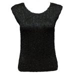 Magic Crush Silky Touch Cap Sleeve - Solid Black
