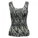 Georgette Mini Pleat Sleeveless - Zebra Stripe