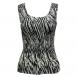 Georgette Mini Pleat Sleeveless - Zebra Stripe