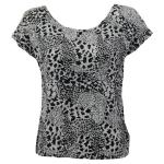 Magic Crush Silky Touch Cap Sleeve - Reptile Black-White