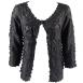 Origami One Button Cardigan - Solid Black