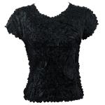 Origami Cap Sleeve - Solid Black