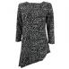 Magic Slinky Asymmetric Tunic - Leopard Black-White
