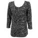 Magic Slinky Three Quarter - Leopard Black-White