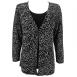 Magic Slinky Mock Cardigan - Leopard Black-White
