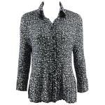 Georgette Mini Pleat Blouse - Polka Dot Black-White