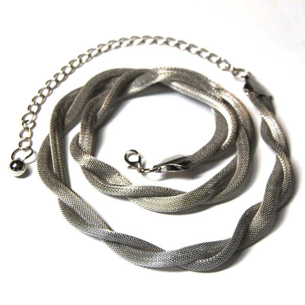 Wholesale 8709 Belts - Metal & Chain* Mesh Twist - Silver - 