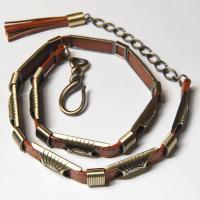 Belts - Metal and Chain - 9048 - Brown