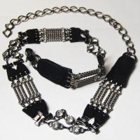 Belts - Metal and Chain - L6052 - Black