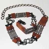 Belts - Metal and Chain - L6052 - Camel