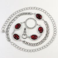 Belts - Metal and Chain - K7146 - Red