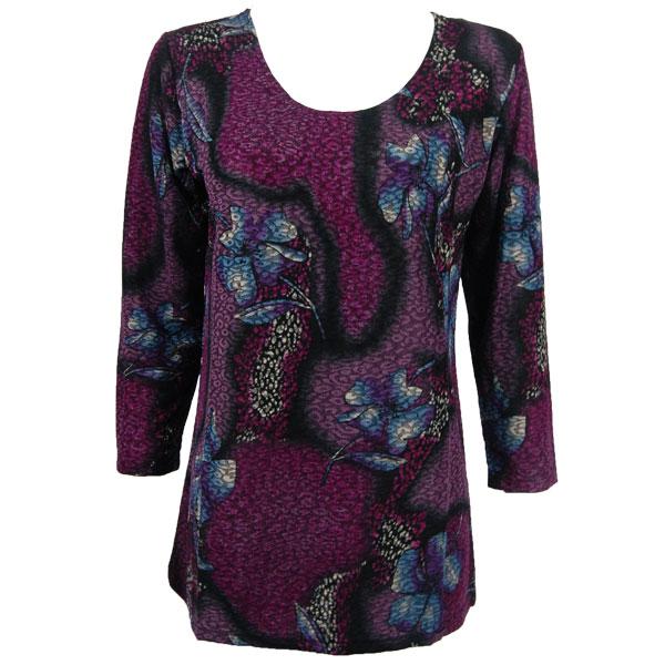 Wholesale 1215 - Slinky TravelWear Open Front Cardigan Hibiscus Purple - One Size Fits Most