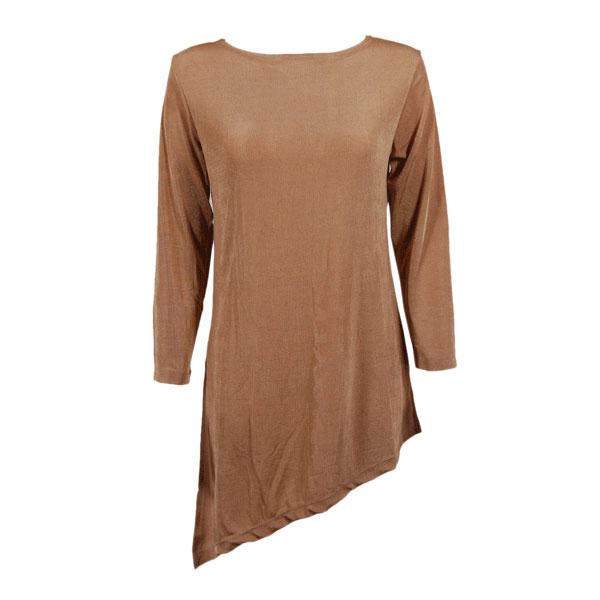 Wholesale 1176 - Slinky Travel Tops - Asymmetric Tunic Champagne - One Size Fits Most