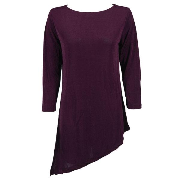 Wholesale 1176 - Slinky Travel Tops - Asymmetric Tunic Purple - One Size Fits Most