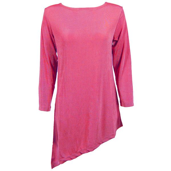 wholesale 1176 - Slinky Travel Tops - Asymmetric Tunic Raspberry MB - One Size Fits Most