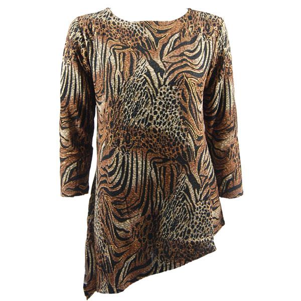 Wholesale 1248 - Slinky TravelWear Capris Animal Print with Brown and Gold Accent - One Size Fits Most