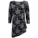 Floral Silver on Black