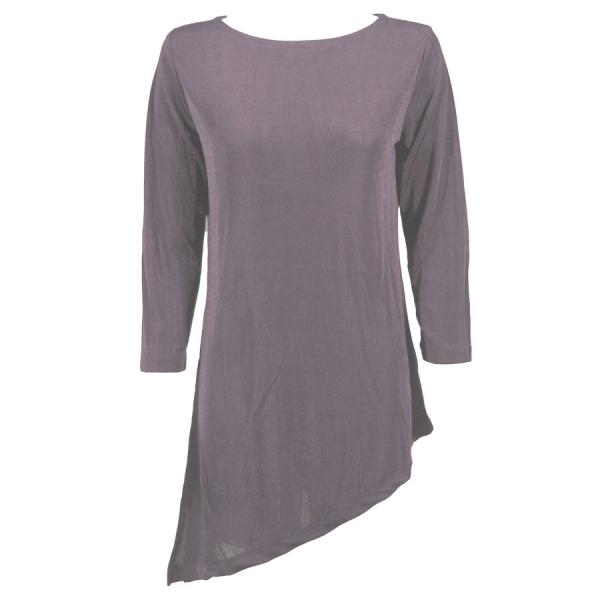 Wholesale 1176 - Slinky Travel Tops - Asymmetric Tunic Lavender - One Size Fits  (S-L)